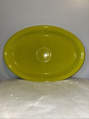NEW Fiesta ware Lemongrass 19 1/4 inch Extra Large Oval Serving Platter RETIRED